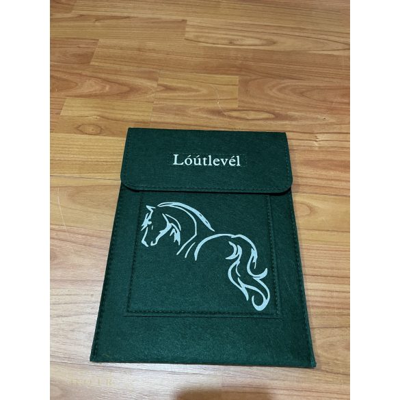 Lóútlevél tartó -sötét zöld 