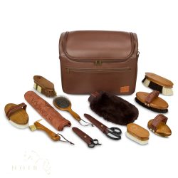   EQUIMOUR "NOIR" - 12 darabos lóápoló készlet KAJA ápolótáskával