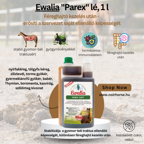 EWALIA Parex folyadék lovaknak 1L - féreghajtó kezelés után
