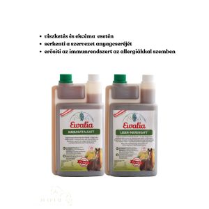 EWALIA 1 literes máj-veselé + 1 literes immunerősítő lé lovaknak - erősíti az immunrendszert az allergiákkal és ekcémával szemben