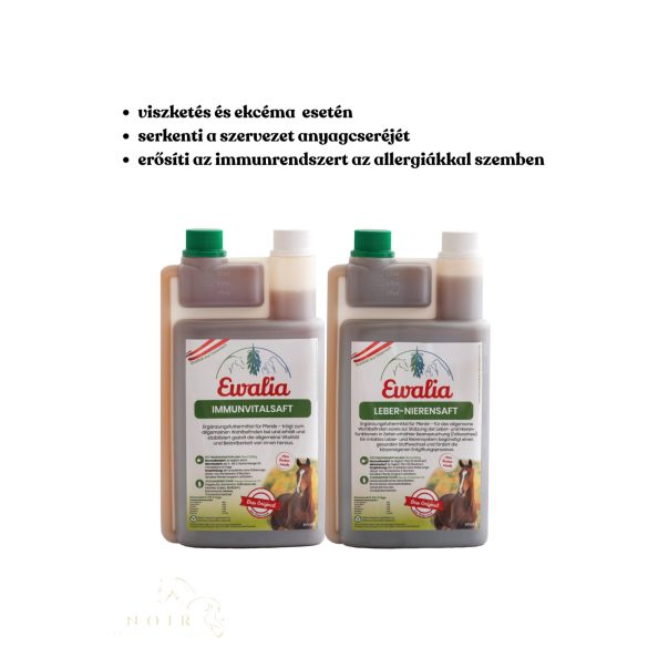 EWALIA 1 literes máj-veselé + 1 literes immunerősítő lé lovaknak - erősíti az immunrendszert az allergiákkal és ekcémával szemben