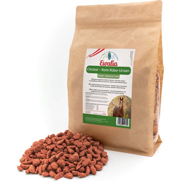 EWALIA Clicker - Cékla jutalomfalat lovaknak 1kg - Ideális jutalom Clicker edzéshez